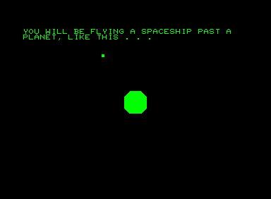 Planet Probe (Commodore PET/CBM) screenshot: Explanation "movie"