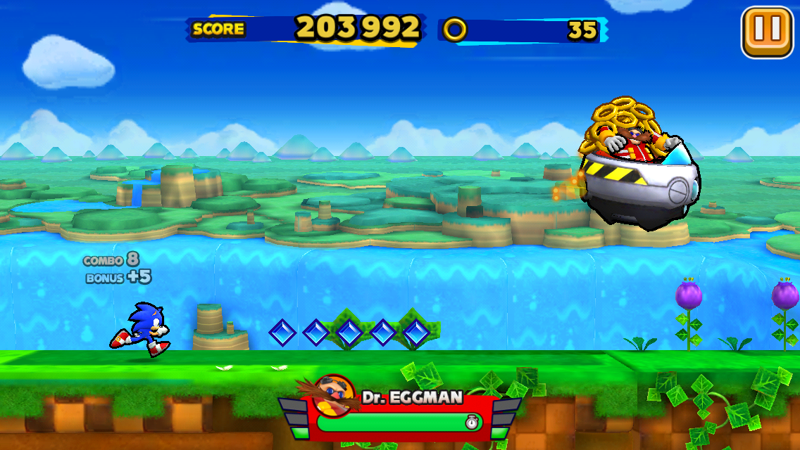 Screenshot of Sonic Runners (iPhone, 2015) - MobyGames