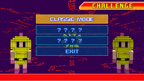 Bomberman: Bakufū Sentai Bombermen (PSP) screenshot: Challenge mode menu