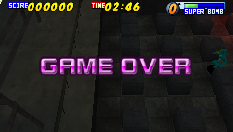 Bomberman: Bakufū Sentai Bombermen (PSP) screenshot: Game over yeah!