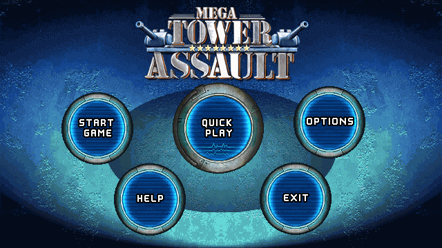 Mega Tower Assault (J2ME) screenshot: Main menu