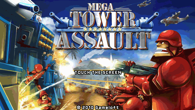Mega Tower Assault (J2ME) screenshot: Title screen