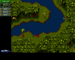 Cannon Fodder (Amiga CD32) screenshot: It's quite a bloody game.