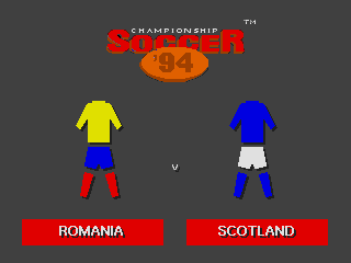 Championship Soccer '94 (SEGA CD) screenshot: Time to play