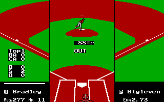 R.B.I. Baseball 2 (DOS) screenshot: Strike Out (EGA)