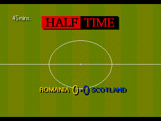 Championship Soccer '94 (SEGA CD) screenshot: Half time