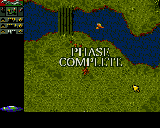Cannon Fodder (Amiga CD32) screenshot: Later missions are divided into phases.