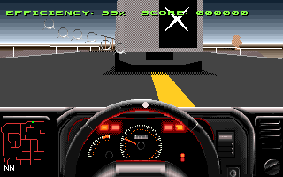 RoboCop 3 (Amiga) screenshot: Bullet holes in windshield