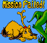 The Grinch (Game Boy Color) screenshot: Mission failed (doggy version).
