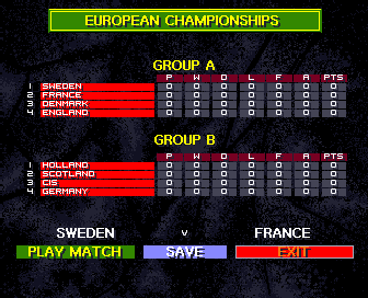 Sensible Soccer: European Champions (Amiga) screenshot: One of many tournament modes