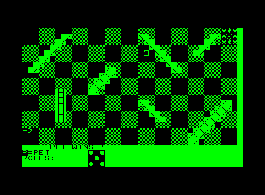 Bonzo! (Commodore PET/CBM) screenshot: The computer won the game