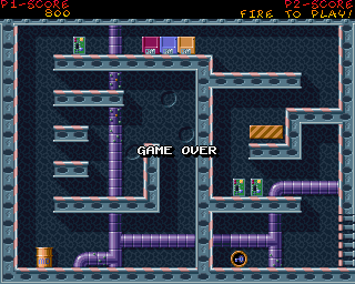 Naughty Ones (Amiga) screenshot: Game over