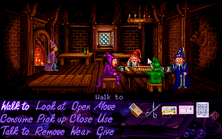 Simon the Sorcerer (Amiga CD32) screenshot: These people clearly aren't wizards.