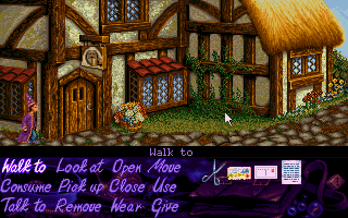 Simon the Sorcerer (Amiga CD32) screenshot: In front of the tavern.