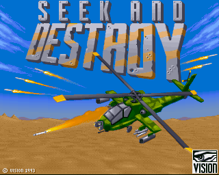 Seek and Destroy (Amiga CD32) screenshot: Title screen.