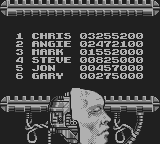 RoboCop 2 (Game Boy) screenshot: Highscores