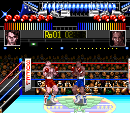 TKO Super Championship Boxing (SNES) screenshot: Each round lasts 3 minutes