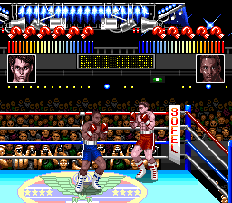 TKO Super Championship Boxing (SNES) screenshot: Moving around the ring
