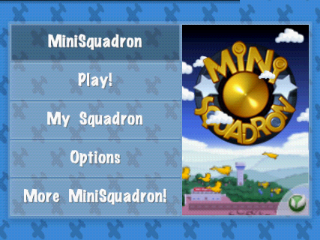 MiniSquadron (Android) screenshot: Main menu