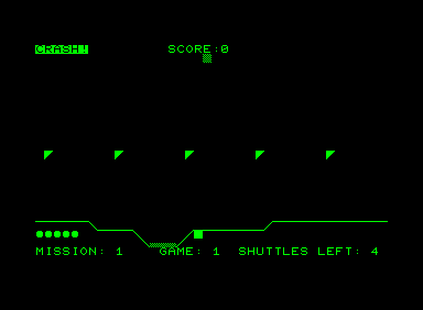 Rescue! (Commodore PET/CBM) screenshot: I missed the platform and crashed