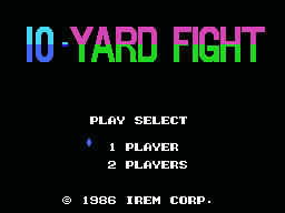 10-Yard Fight (MSX) screenshot: Title screen