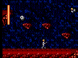 Star Wars (SEGA Master System) screenshot: Another cave, this time with falling rocks
