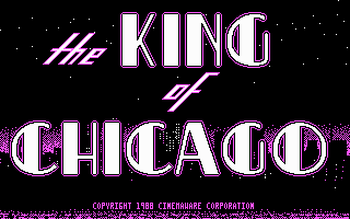 The King of Chicago (DOS) screenshot: Title Screen