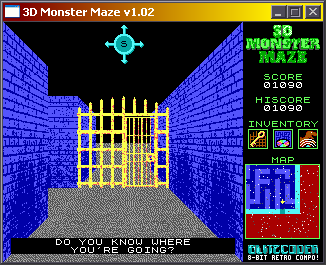 3D Monster Maze (Windows) screenshot: Hooray, the exit!