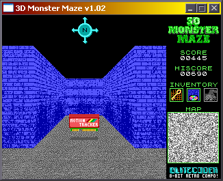 3D Monster Maze (Windows) screenshot: Found the motion tracker... Very useful.