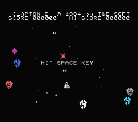 Battle Ship Clapton II (MSX) screenshot: Title screen. Hit space key.