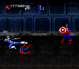 Screenshot of Venom • Spider-Man: Separation Anxiety (SNES, 1995 ...