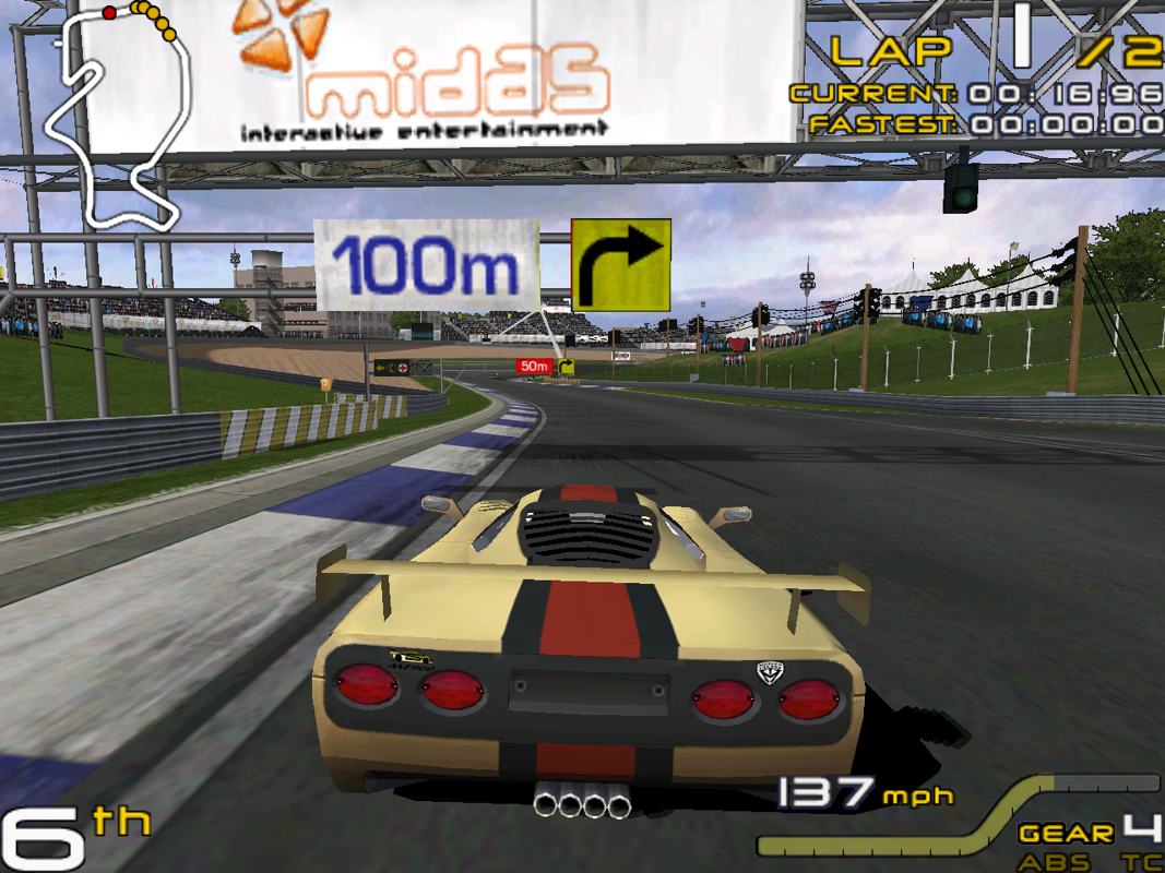 GT-R 400 (Windows) screenshot: 17 seconds and already behind the pack.