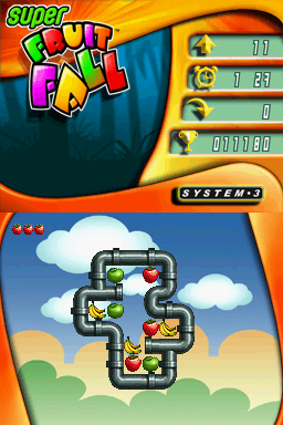 Super Fruitfall (Nintendo DS) screenshot: Level 11 (arcade mode)