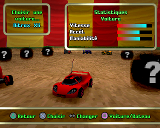RC Revenge (PlayStation) screenshot: Choose your car