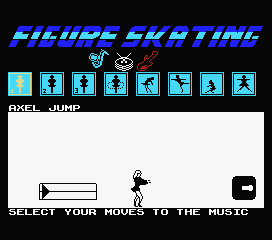 The Games: Winter Edition (MSX) screenshot: Set your moves to the music.