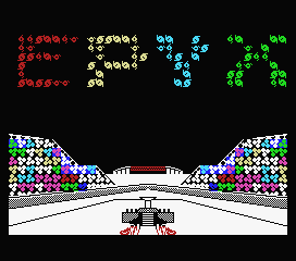 The Games: Winter Edition (MSX) screenshot: The fireworks spell the word Epyx.