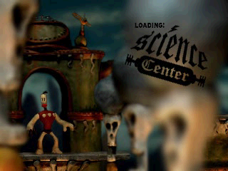 Skullmonkeys (PlayStation) screenshot: Loading screen "Science Center"