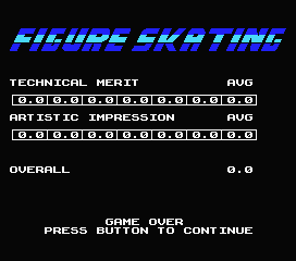 The Games: Winter Edition (MSX) screenshot: The judges scores.