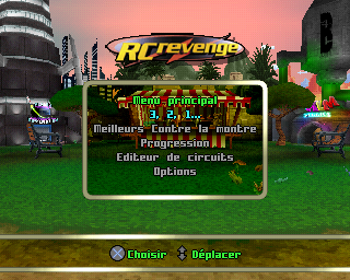 RC Revenge (PlayStation) screenshot: Menu