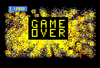 Space Zap (Bally Astrocade) screenshot: Game over