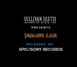 Dragon's Lair (NES) screenshot: Japanese title screen.