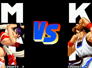 Real Bout Fatal Fury Special (Neo Geo) screenshot: VS screen (both 1-Player Game first battle and 2-Player matches).