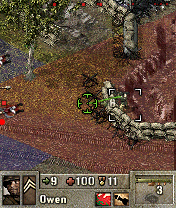 Pathway to Glory (N-Gage) screenshot: Firing the bazooka at the enemy Tiger.