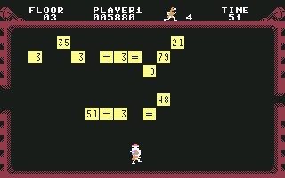 Wizard of Id's WizMath (Commodore 64) screenshot: He caught me.