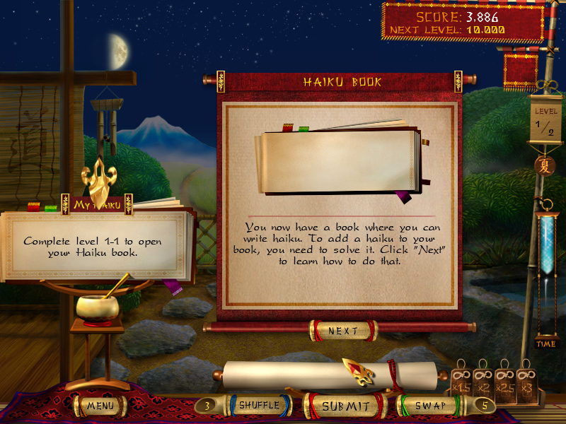 Haiku Journey (Windows) screenshot: Haiku book