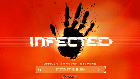 Infected (PSP) screenshot: Title Screen