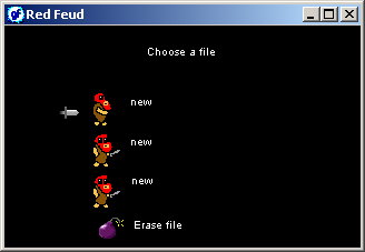 Red Feud (Windows) screenshot: Starting a new game