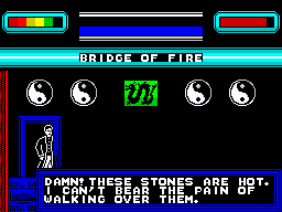 Streets of Doom (ZX Spectrum) screenshot: Location description