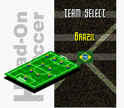 Head-On Soccer (SNES) screenshot: Select your team