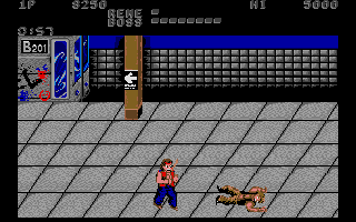 Renegade (Atari ST) screenshot: My last opponent floors me!